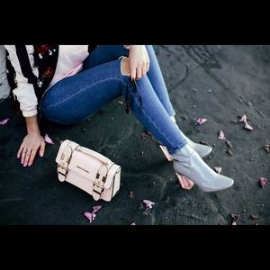 Public Desire Ankle Boots 6.5 Clear Heel Pretty 💕